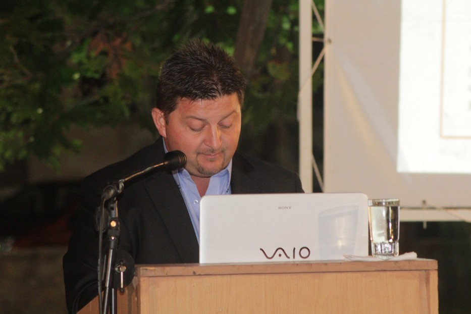 Ο αρχαιολόγος Λεωνίδας Σουχλέρης στην ομιλία του <Οι θησαυροί του Αρχαιολογικού Μουσείου Σπάρτης>